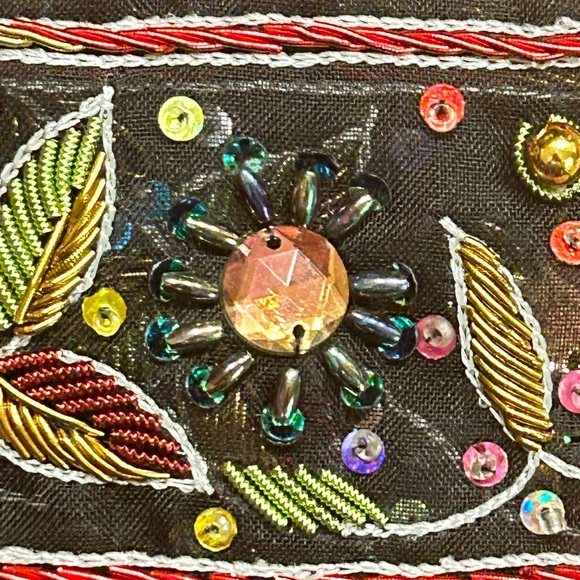 NWT 46” x 4” Organza beaded trim - Picture 3 of 11